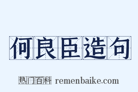 何良臣造句是什么意思的图片